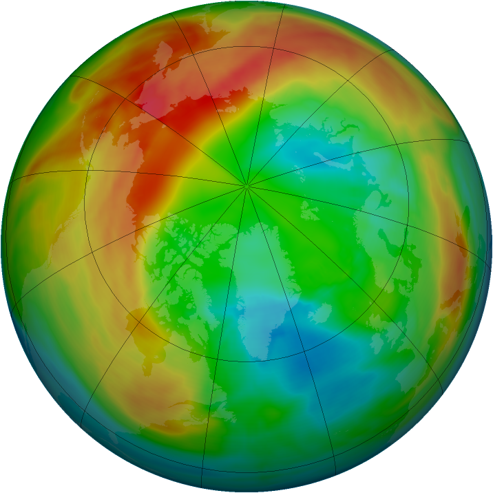Arctic ozone map for 18 February 2005